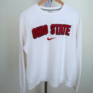 Nike Ohio State Buckeyes Crewneck Sweatshirt – White